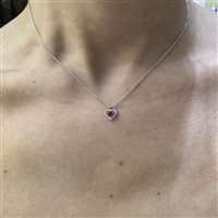 Necklace Crivelli Woman in White Gold Rubino 0.12 Ct 370-XN4601 - 370-XN4601